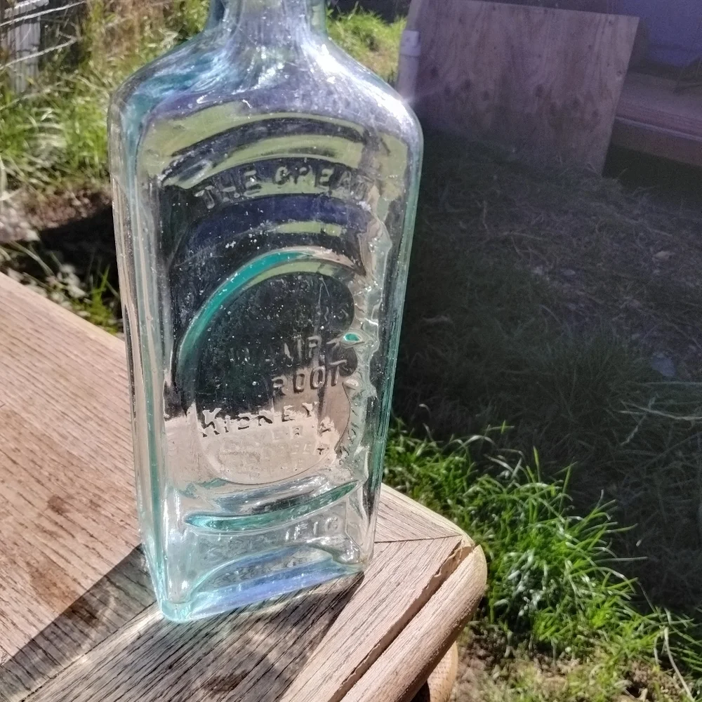 Antique glass bottle